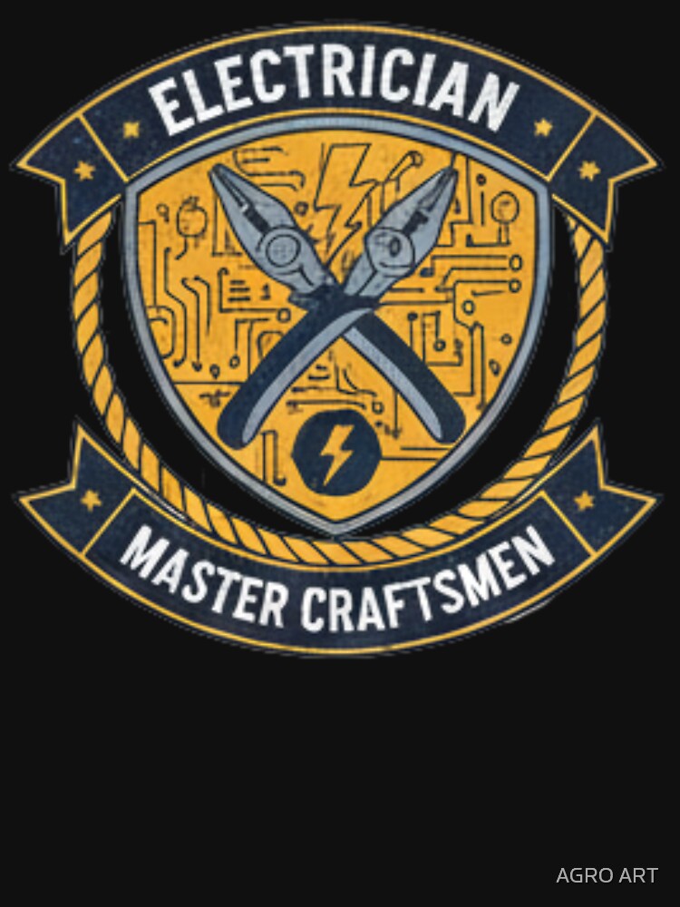 American Electrician T-Shirt |  Electricians  Master Craftsman by AGRO ART