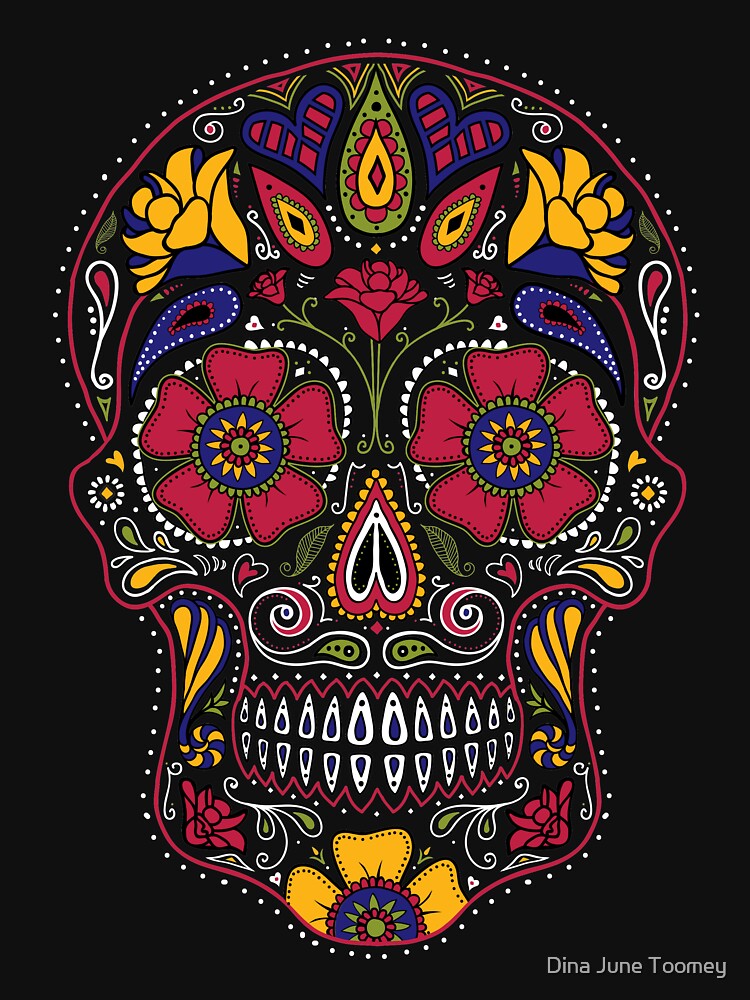 Day of the Dead Sugar Skull Dark by Dina June