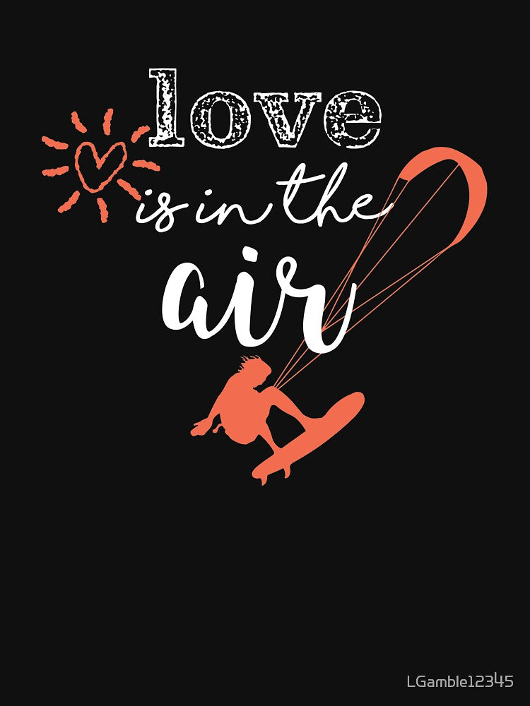 Top Fun Kite Surfing Love is in the Air Gift Design by LGamble12345