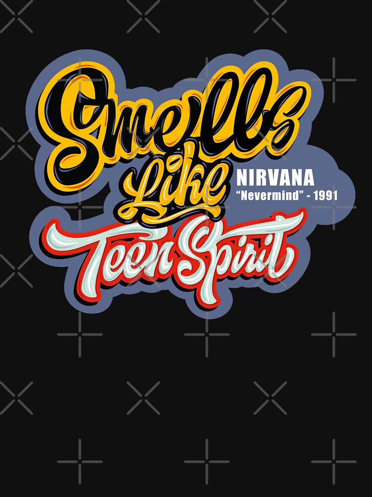 Vibrant 90s Grunge Lettering - Smells Like Teen Spirit Art by Crazy Mary Clothes