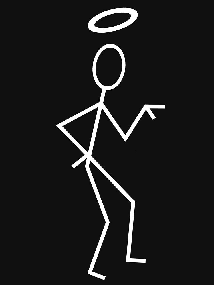 The Saint Stick Figure (White). by theheadshed