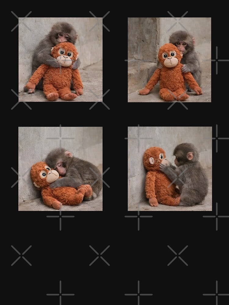 Punch Monkey and his toy friend by 1522Shop