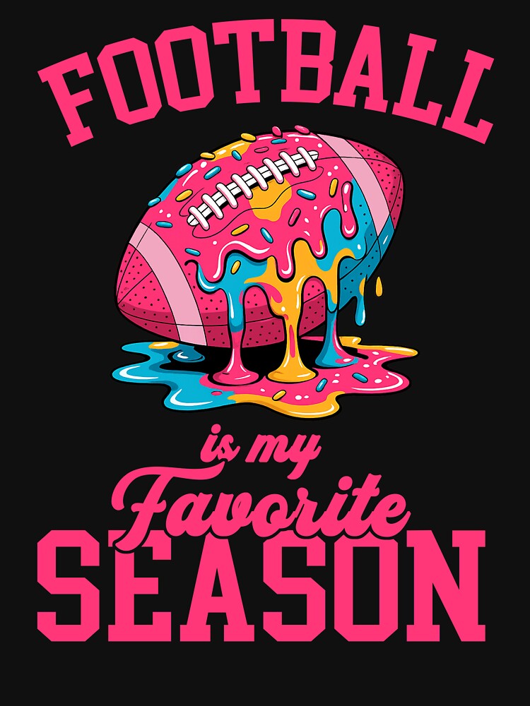 Colorful Drippy Football Season Shirt by LashondaGreen89