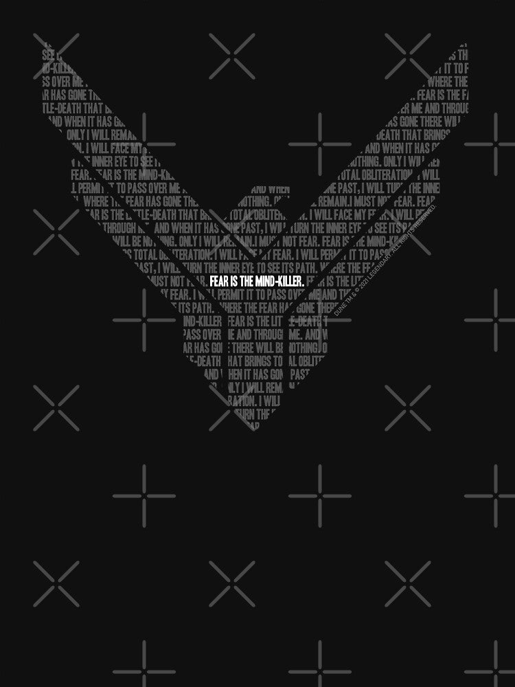 Dune 2021 Litany Against Fear Word Art by Merch-On