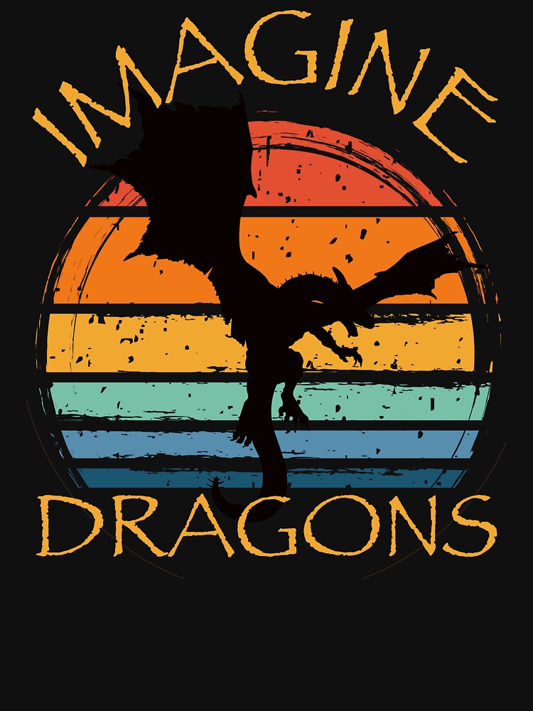 Imagine Fantasy Dragons Vintage Style by Get A Wear  Shop