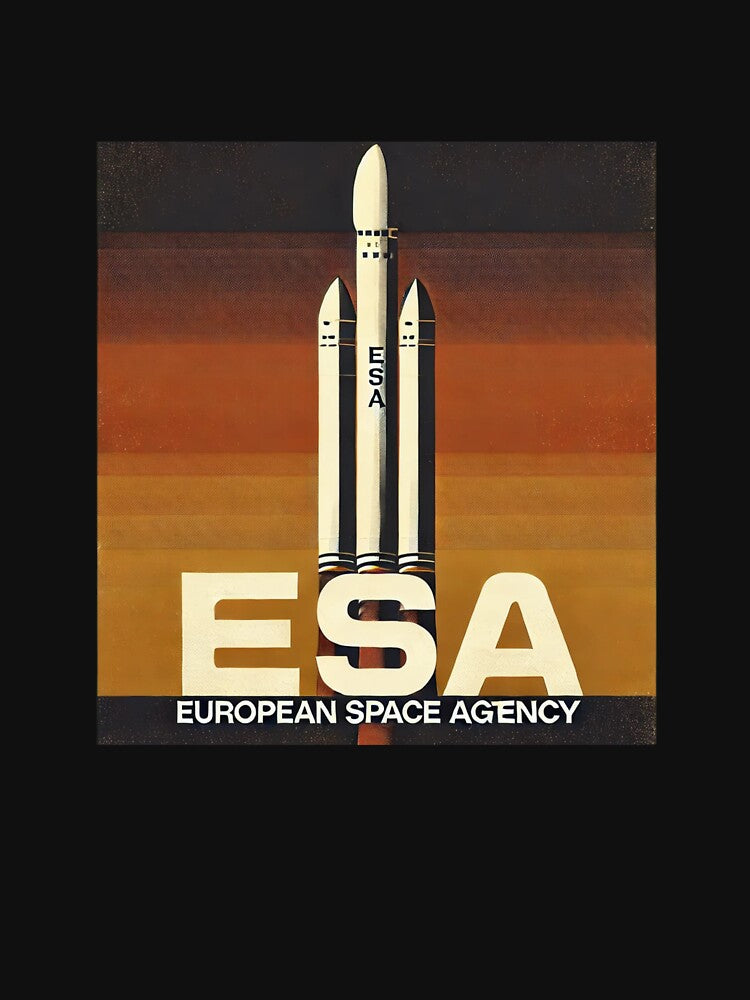 European Space Agency Inspired Logo Design | ESA Style Space Graphic | Astronomy & Sci-Fi Art by TEEJAMBOREE