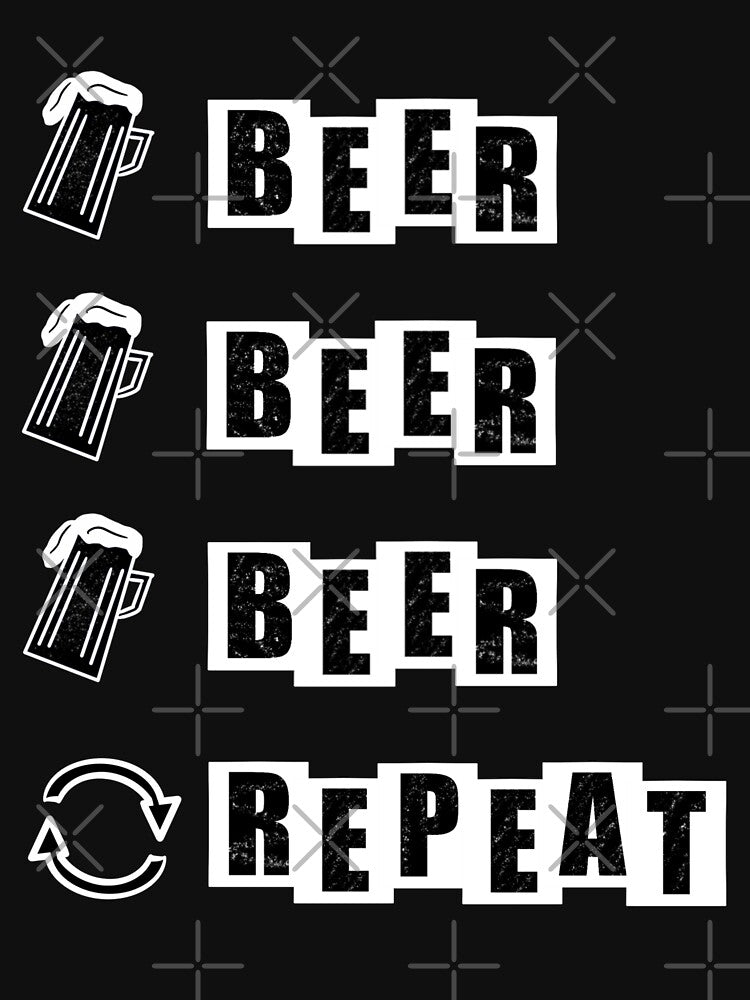 Beer, Beer, Beer, Repeat - Black by BusyMonkeys