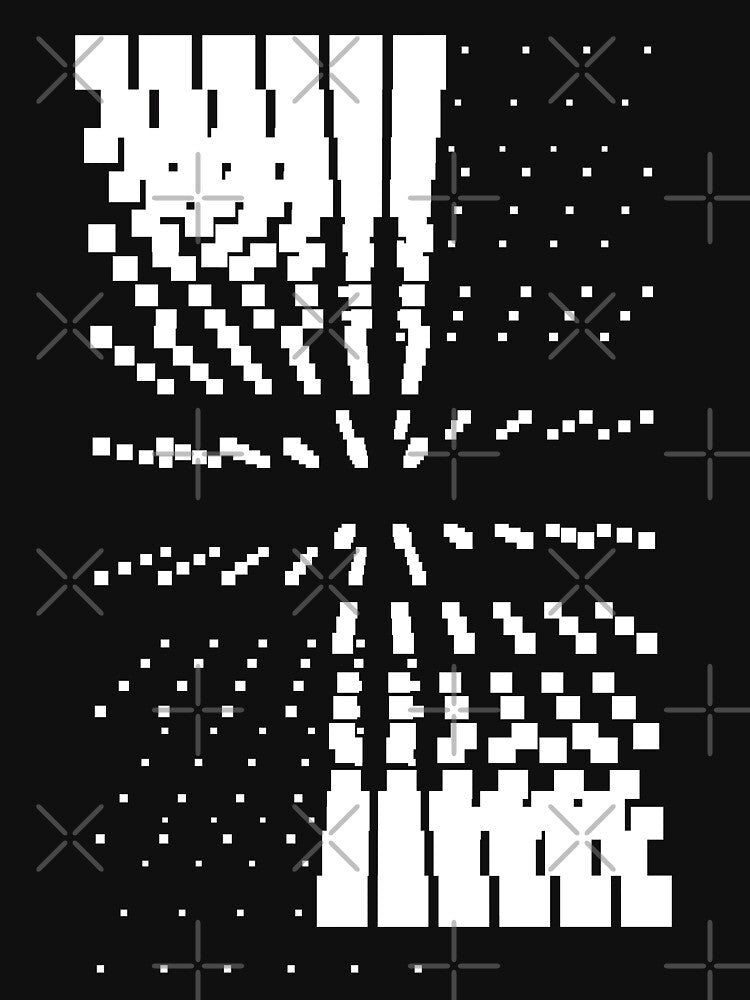 Geometric black and white abstract stars futuristic by Carolina Salazar