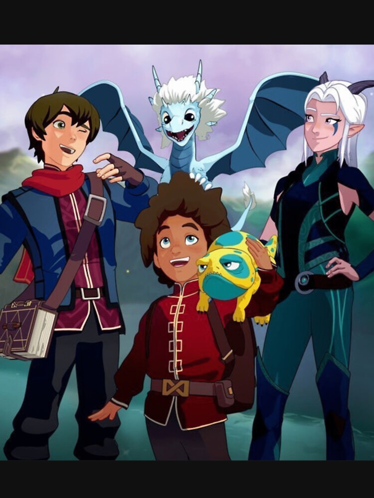 Rayla, Ezran, Zym, Bait, Callum-The Dragon Prince . classique by kuenyerrosel