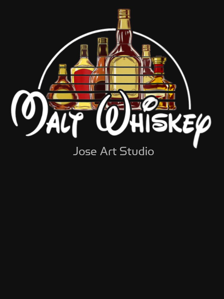 Malt Whiskey T shirt by Jose Art Studio