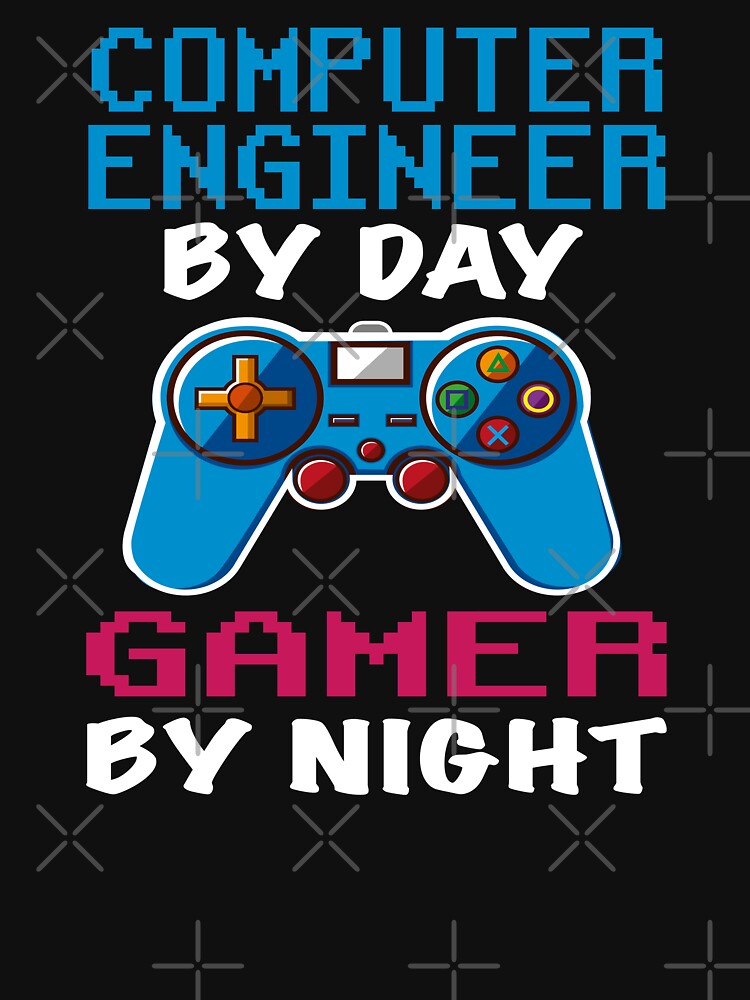 Computer engineer Gift shirt, Computer engineer Dad Husband Boyfriend Gift, Funny Computer engineer by day Gamer By night christmas Birthday Gift Idea by xlnv