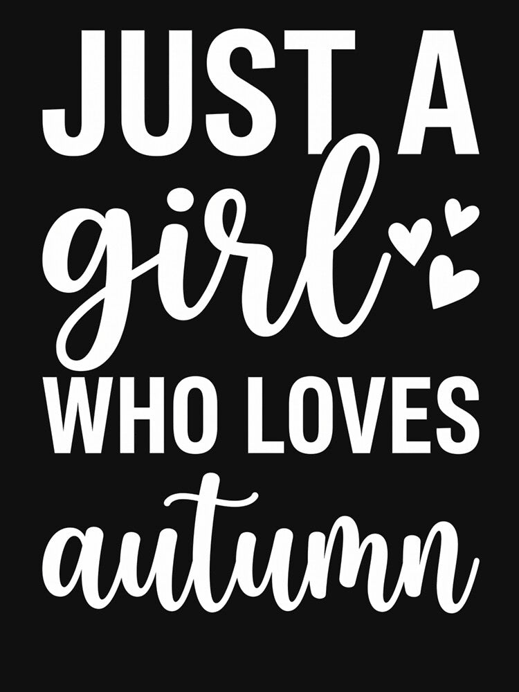 Just A Girl Who Loves Autumn Autumn Lover Fall Girl Cozy Season Pumpkin Weather Leaves Sweater Season by designstoriesMK