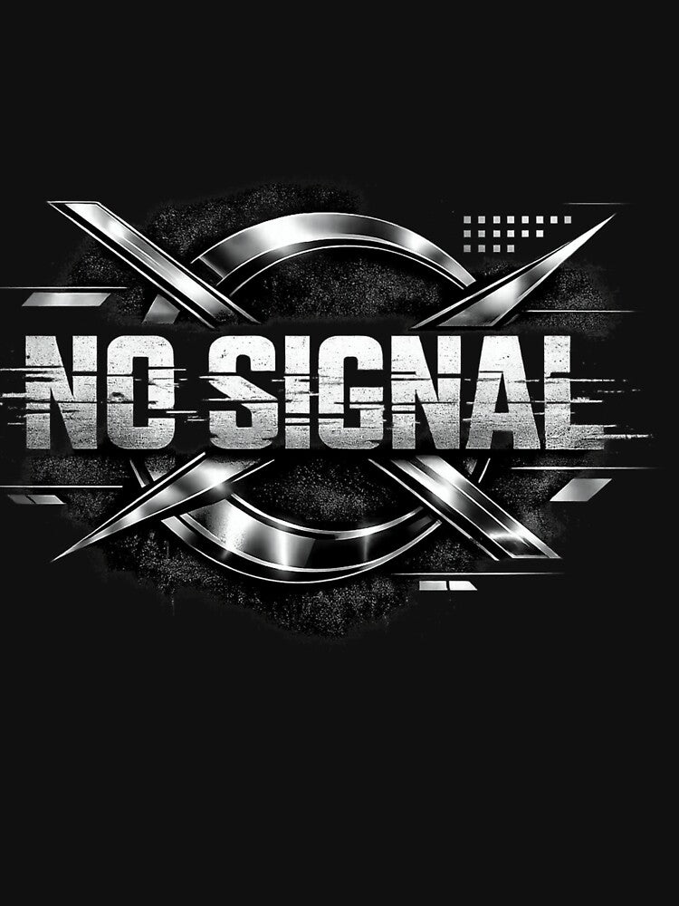 NO SIGNAL Glitch Streetwear T-Shirt | Cyberpunk Y2K Minimalist Graphic Tee by Atharva-threads
