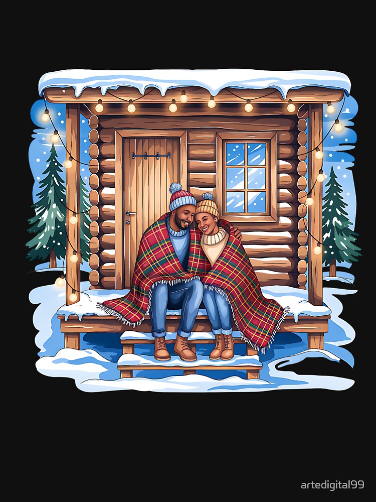Black Christmas Celebration – Watercolor Holiday Artwork by artedigital99