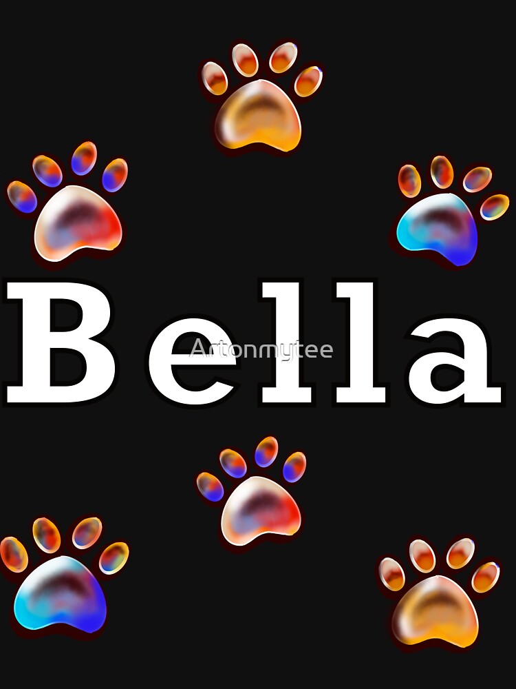 Bella Personalized Dog Gift: Luna Name Paw Print Design by Artonmytee