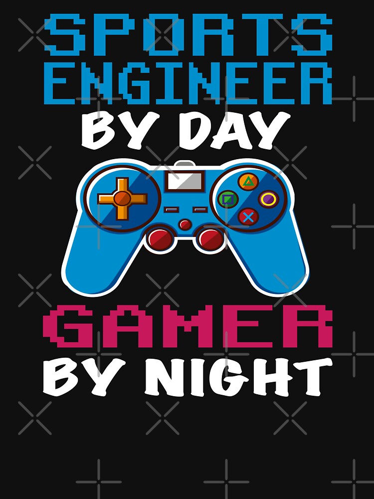 Sports engineer Gift shirt, Sports engineer Dad Husband Boyfriend Gift, Funny Sports engineer by day Gamer By night christmas Birthday Gift Idea by xlnv