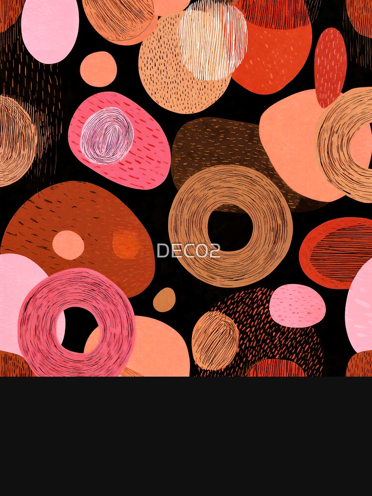 Boho Earthtones, Terracotta Colors, And Pink Abstract Shapes by DEC02