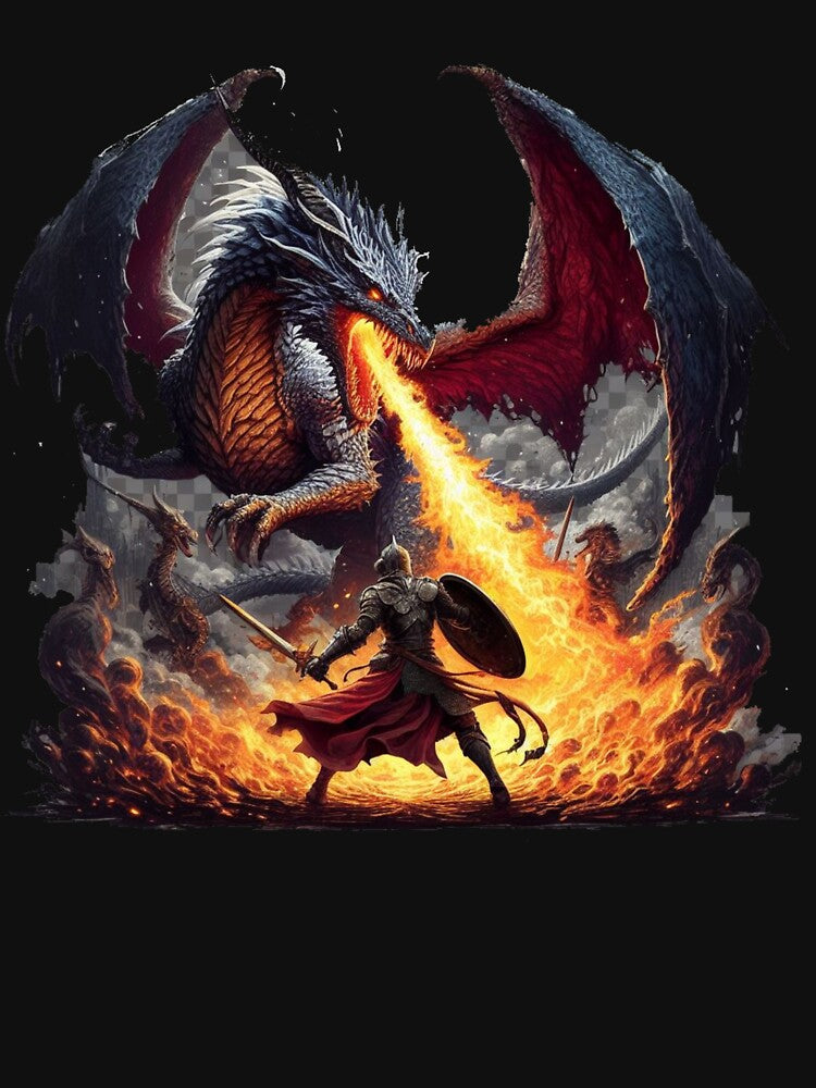 Knight fighting a Dragon by JoeDusosky