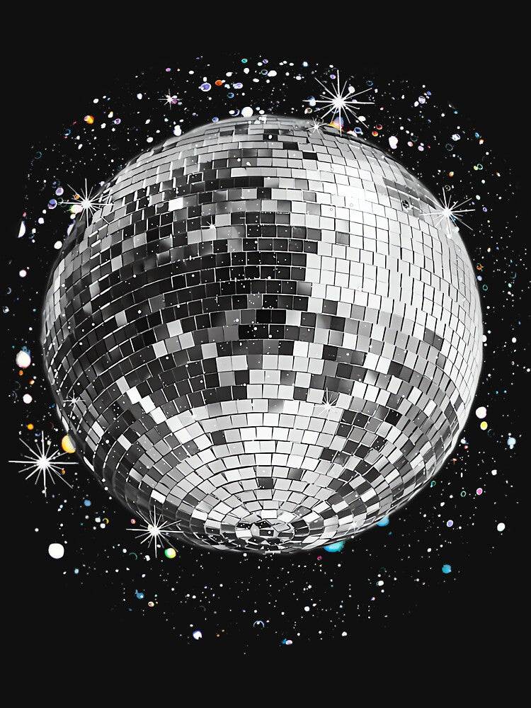 Black and White Disco Ball Club Retro by wardpowerslamon