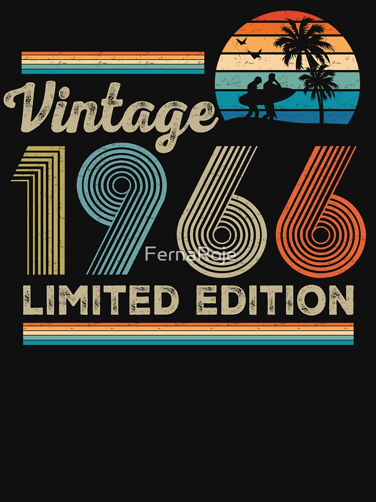 Vintage 1966, 60th Birthday Gift Distressed Design by FernaRoje