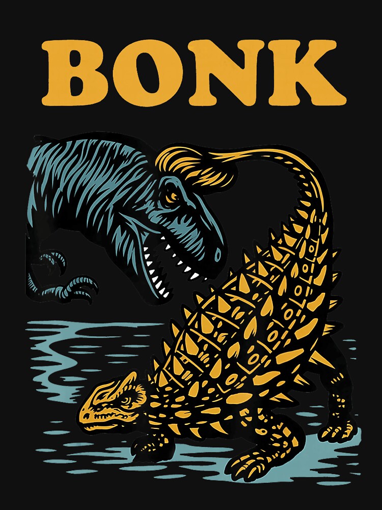 Funny Dinosaur Bonk Poster For Paleontology Fans, Gift For Dinosaur Lovers by fingasculcuw