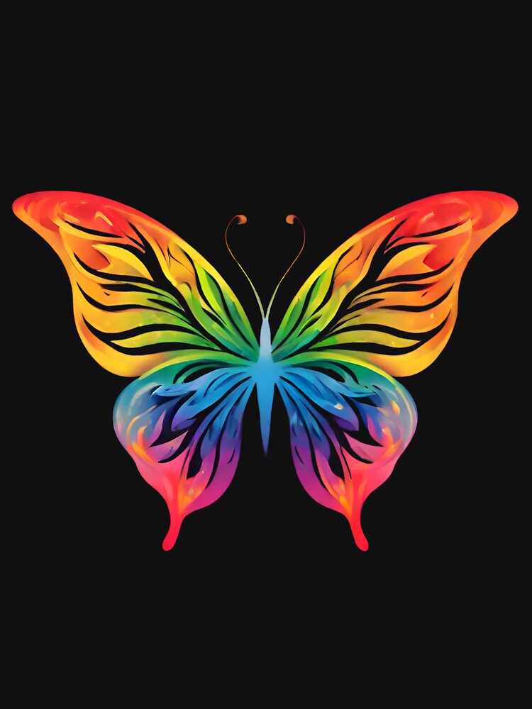 Simple Rainbow Butterfly by ArtByFrancis