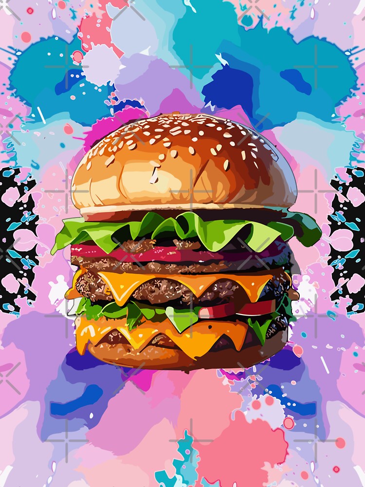 Double Combo Burger - Fast Food Favorite by FridPix