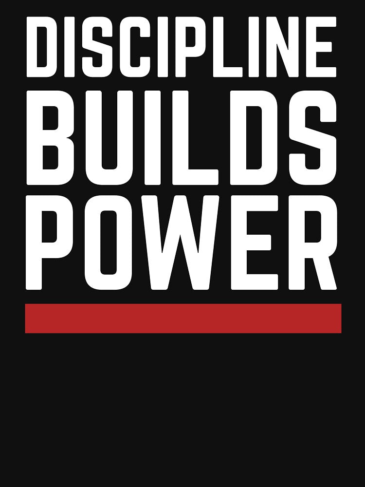 Discipline Builds Power | Gym Motivation & Fitness Mindset Quote by VizoArt-Studio