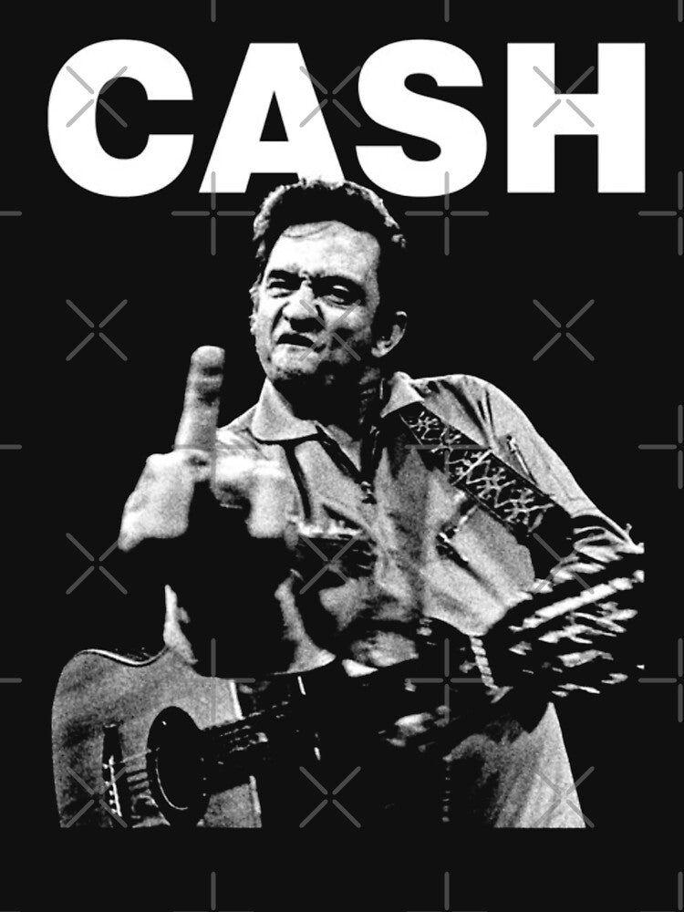 Johnny Cash - Middle Finger Vintage by cynthiabrunner