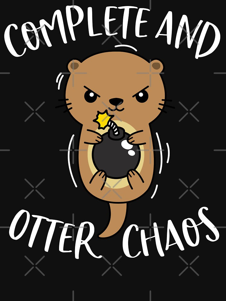 Complete and Otter Chaos Funny Cute Sea Otter Pun by MintedFresh