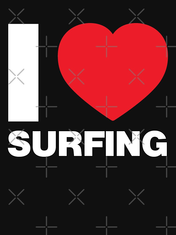 I love Surfing Red Heart by Thestarrysky