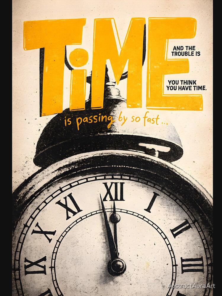 Time Is Passing Fast Motivational Quote by AbstractAuraArt