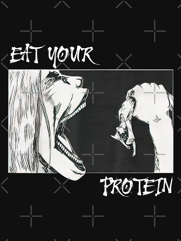 Eat Your Protein Funny Fitness Gym Attack On Titan by Pod-Adobi