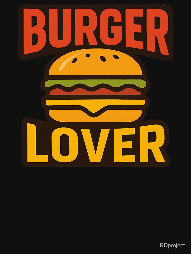 Retro Burger Lover Badge - Classic Cheeseburger Illustration by RDproject