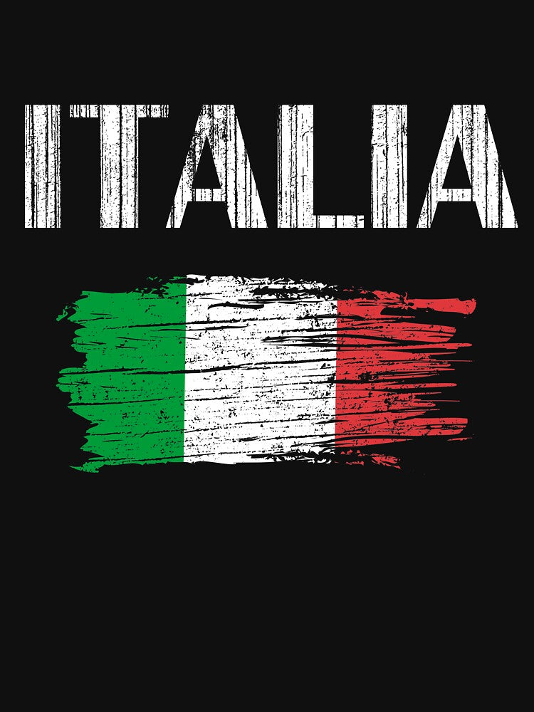 Italia Italian Flag Vintage Graphic - Italy Lovers Tourists Souvenir Cool National Gift by FunnySunny T-Shirts