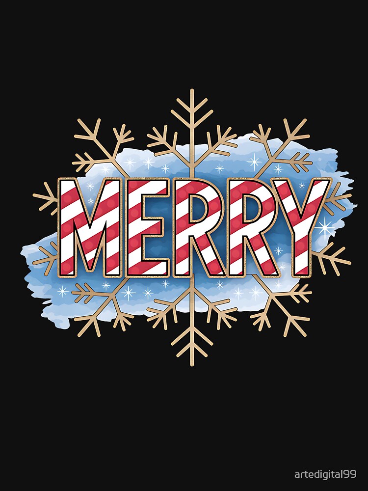 Merry Christmas College Lettering – Vintage Holiday Design by artedigital99