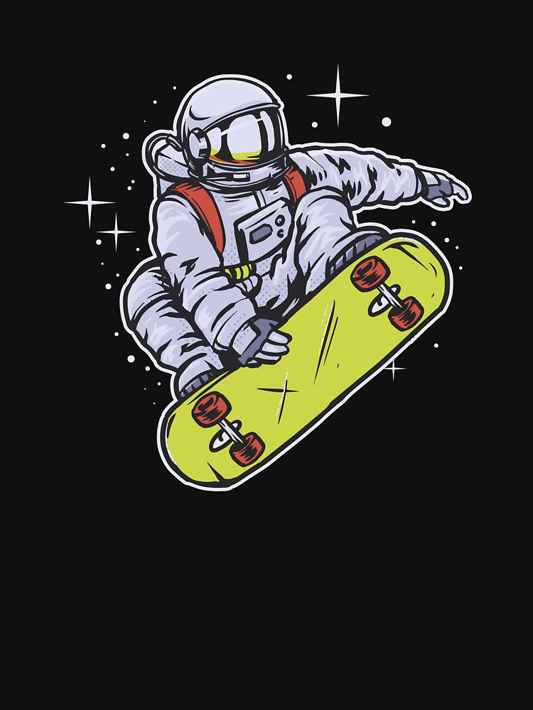 skateboarding astronaut in space by buzwin