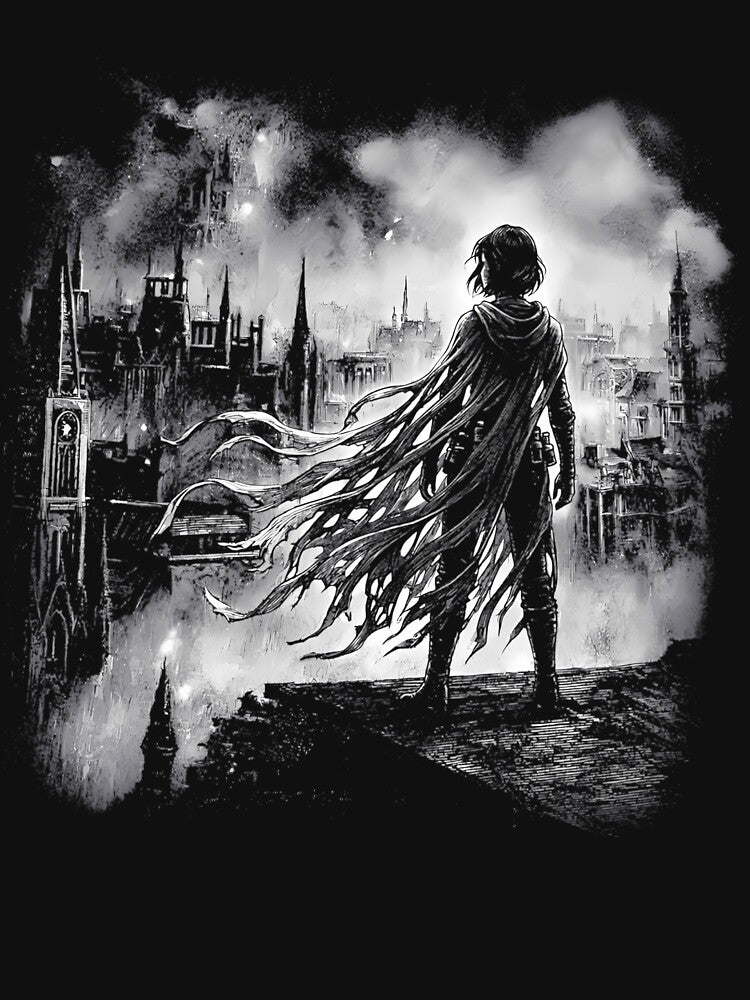 mistborn vin graphic vintage style luthadel city retro fantasy art cosmere bookish by NickIgnatyev