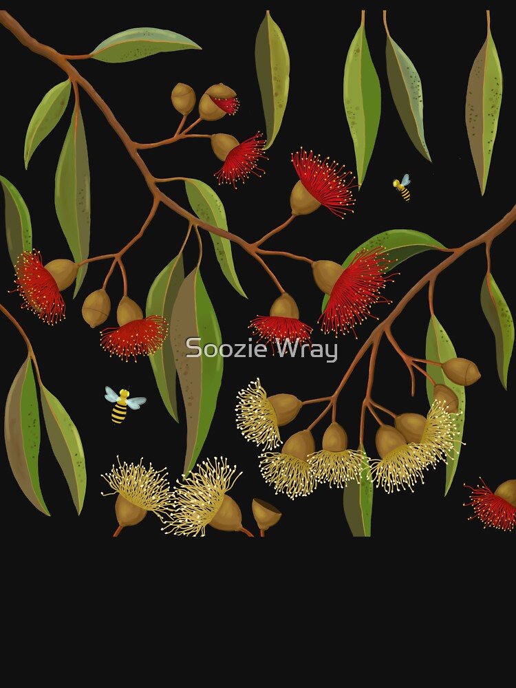 Gum Blossoms and Bees by Soozie Wray