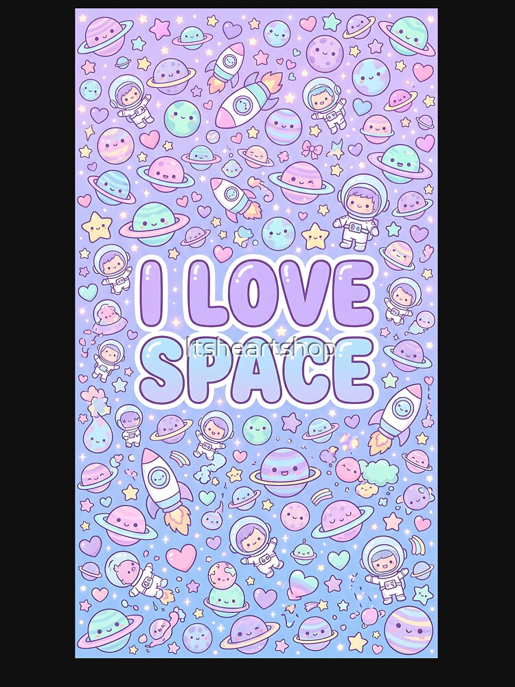 I Love Space Kawaii Pattern by Itsheartshop