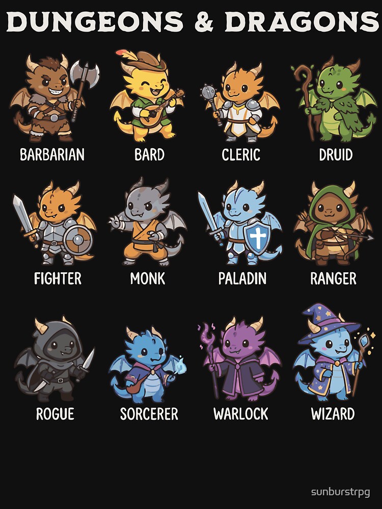 Dungeons & Dragons - All DnD Classes by sunburstrpg