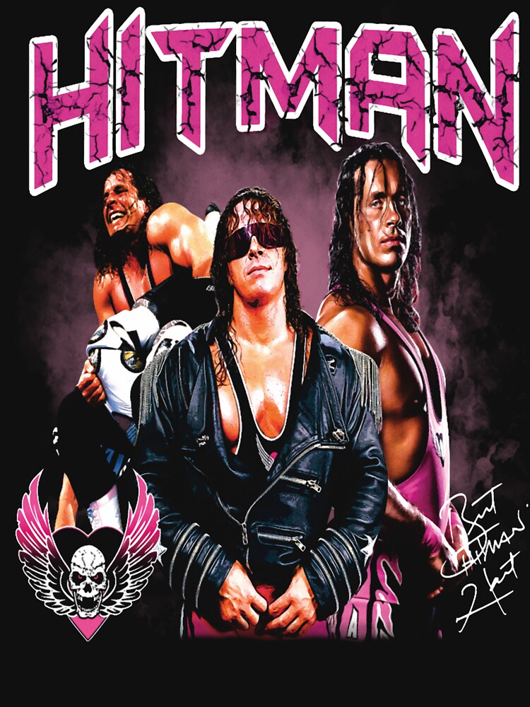 Wrestling Icon Bret Hart Vintage Retro Design by Janylawozniak