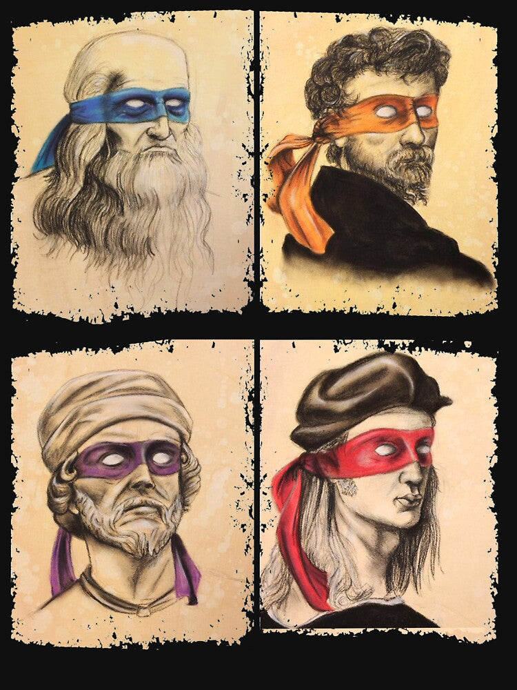 Funny Italian Artists Turtles Art Lovers Gift Renaissance Ninja Artists for women men by Roxan58