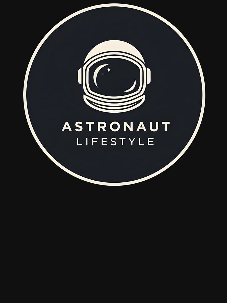 Astronaut Lifestyle Minimalist Space Logo Sticker | Cosmic Aesthetic Design by Altair_