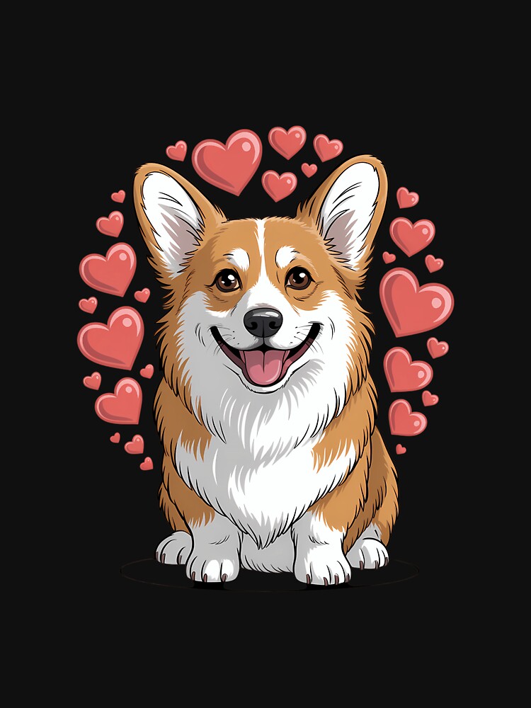 Dog Lover Valentine's Day Corgi Dog Valentine's Day by EllenJast