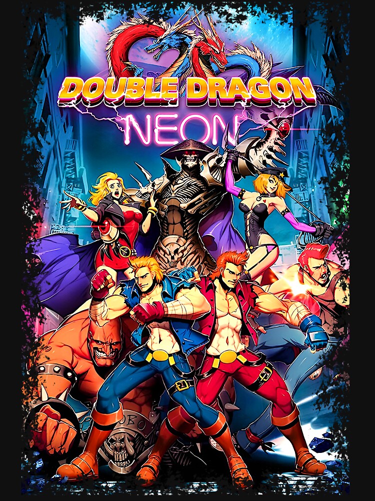 Double Dragon: NEON (High Contrast Poster) by Jessie Slamwhorella