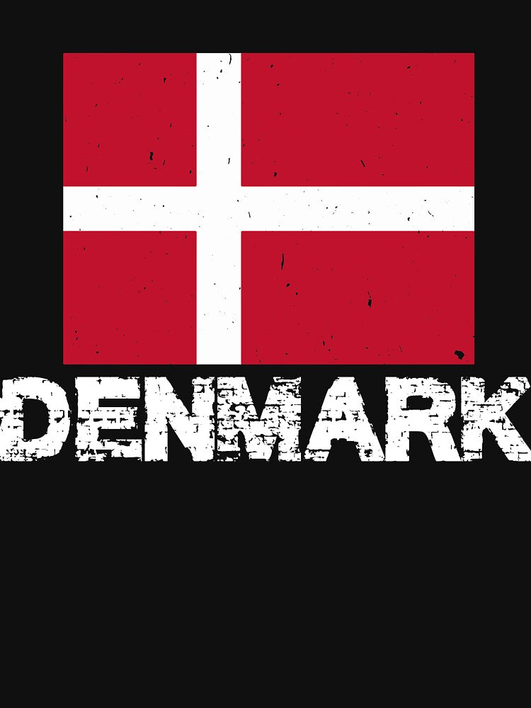 Denmark Flag T-Shirt for Men and Women by AllStarMerch