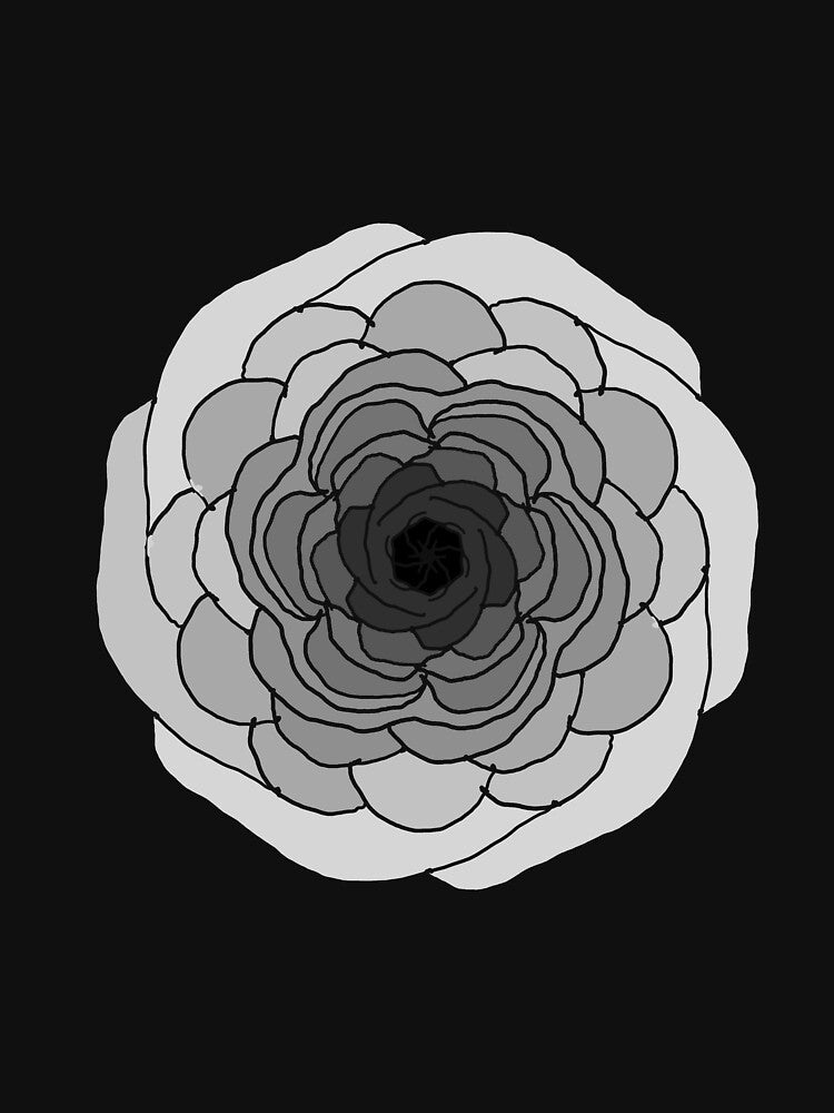 Grey Flower in Black by KExpressions