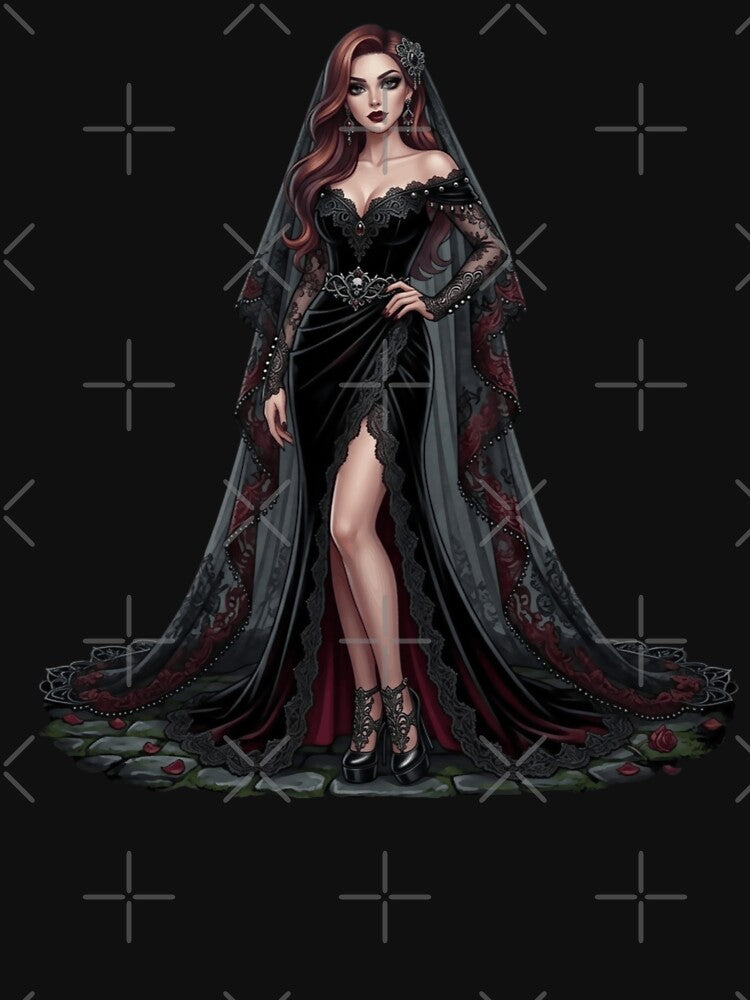 Modern Gothic Bride – Dark Romance Wedding Art by Tw1nsAIArt
