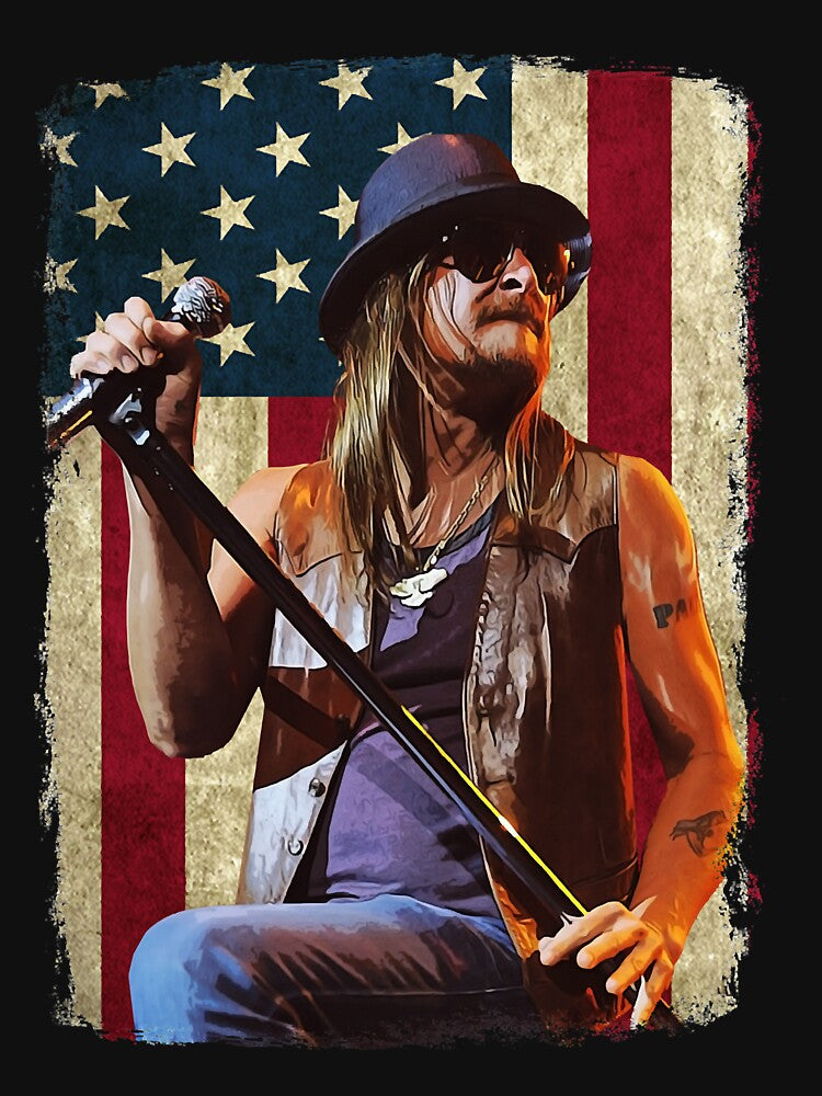 Vintage American Flag Kid Rock Legend by bonnieknfe